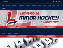 Tablet Screenshot of lethbridgeminorhockey.com